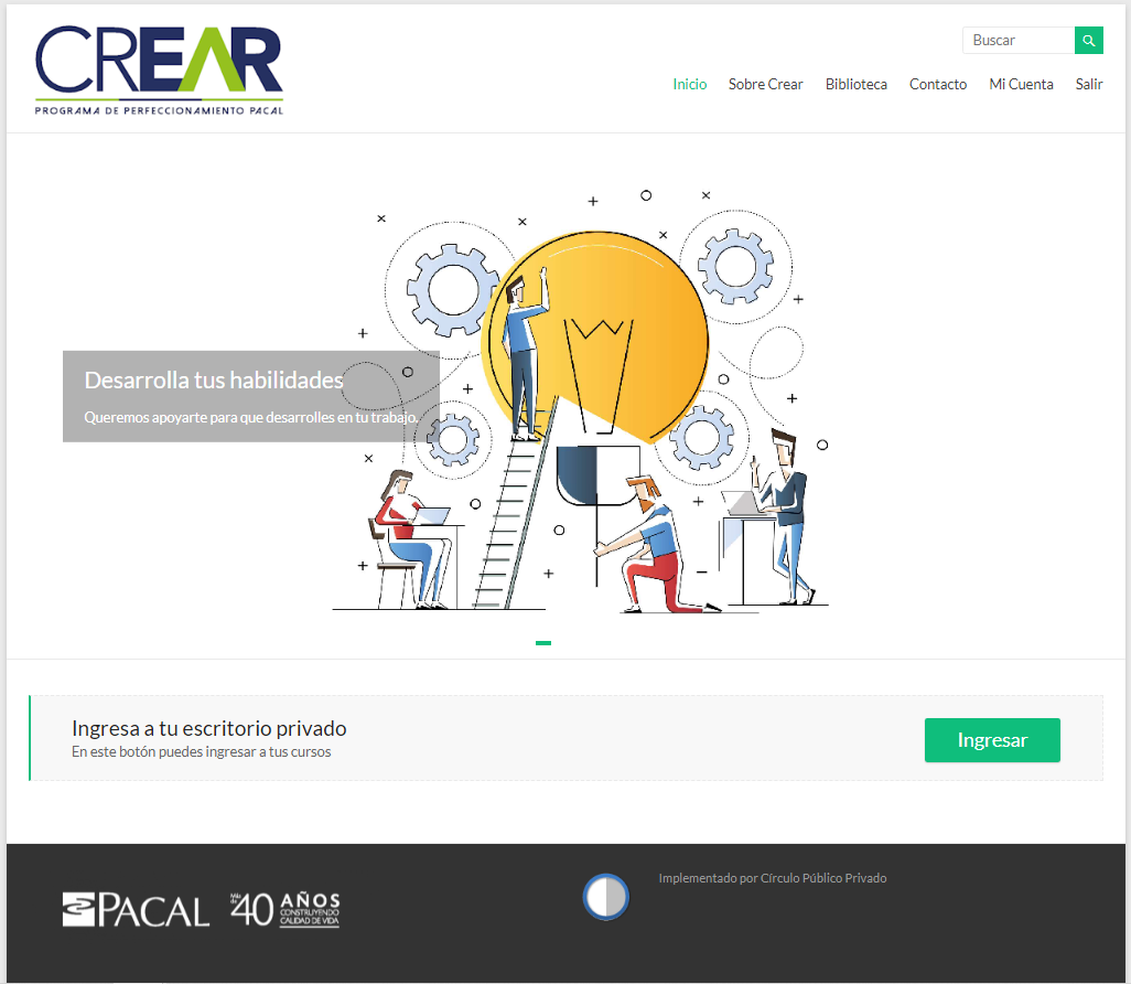 [sitio e-learning] Crear Pacal